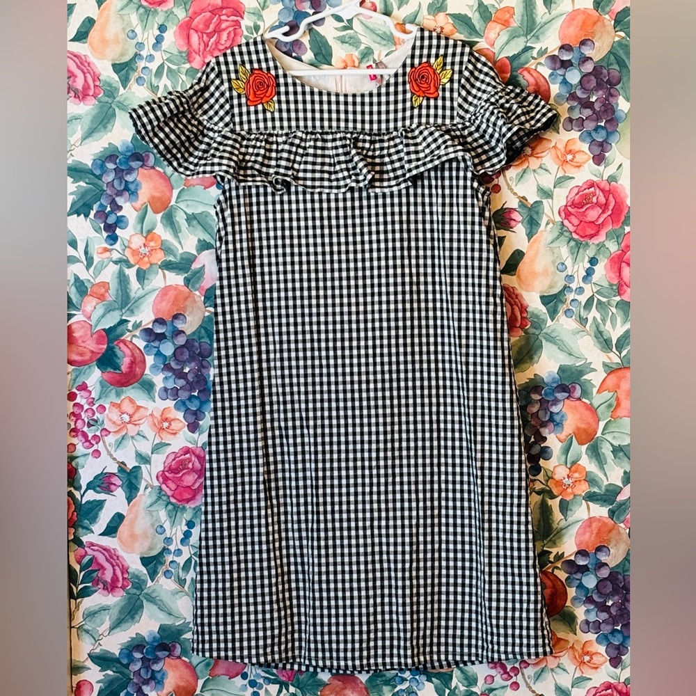 Lovely Girl, Black & White Gingham, Cotton Dress, size 12